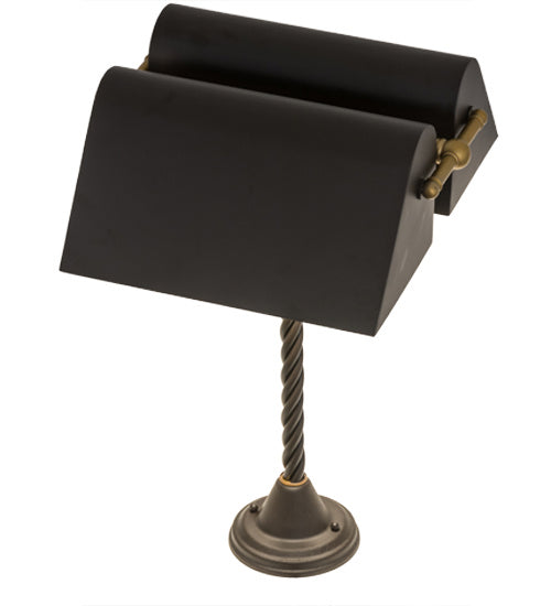 Meyda Tiffany Lighting 165093 Belmont Two Light Banker's Lamp Lamp Bronze / Dark