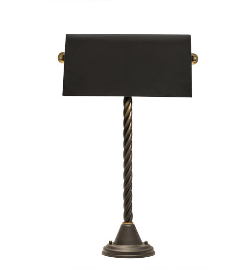 Meyda Tiffany Lighting 165093 Belmont Two Light Banker's Lamp Lamp Bronze / Dark