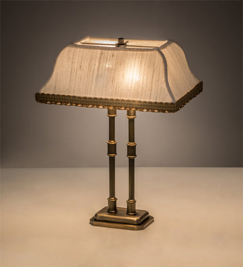 Meyda Tiffany Lighting 163340 Fulton Two Light Table Lamp Lamp Brass