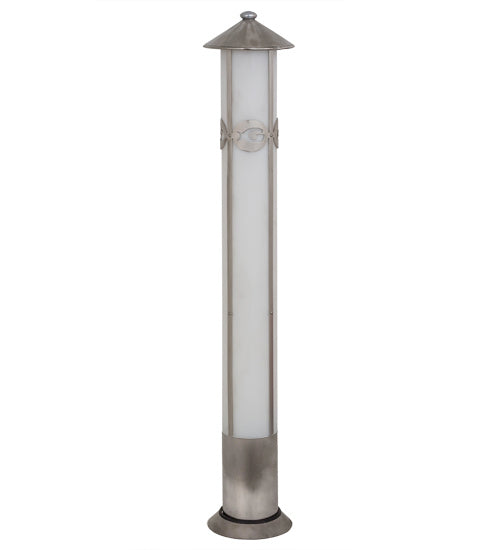 Meyda Tiffany Lighting 167298 Georgia Aquarium Led Bollard Pillar Landscape Fixture Landscape Light Pewter, Nickel, Silver