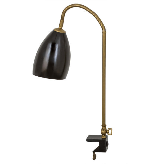 Meyda Tiffany Lighting 167595 Sofisticato One Light Swing Arm Desk Lamp Lamp Brass - Antique