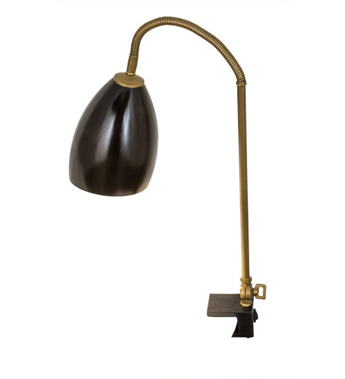 Meyda Tiffany Lighting 167595 Sofisticato One Light Swing Arm Desk Lamp Lamp Brass - Antique
