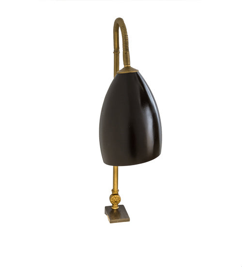Meyda Tiffany Lighting 167595 Sofisticato One Light Swing Arm Desk Lamp Lamp Brass - Antique