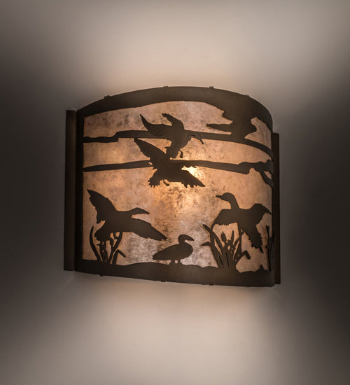 Meyda Tiffany Ducks In Flight 68612 Wall Light - Antique Copper