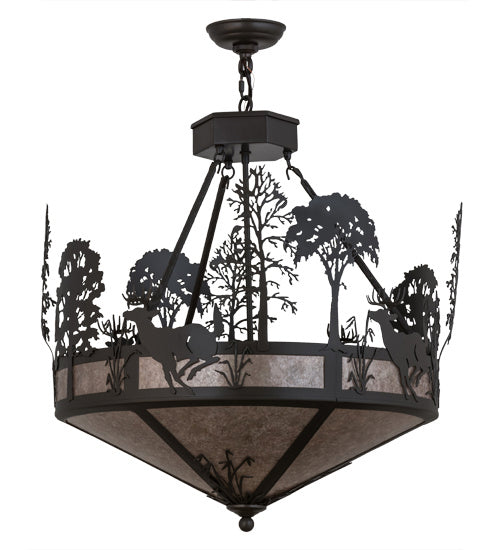 Meyda Tiffany Deer On The Loose 106999 Pendant Light - Timeless Bronze