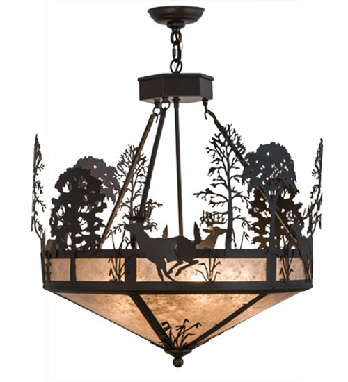 Meyda Tiffany Deer On The Loose 106999 Pendant Light - Timeless Bronze