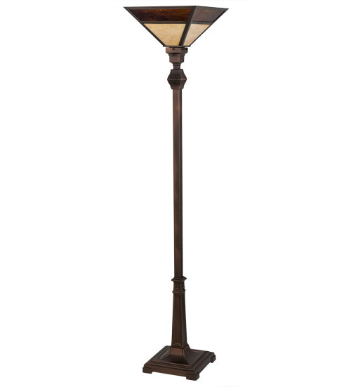 Meyda Tiffany Lighting 172177 Mission One Light Torchiere Lamp Bronze / Dark