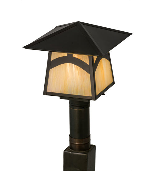 Meyda Tiffany Lighting 45234 Stillwater One Light Post Mount Outdoor Bronze / Dark