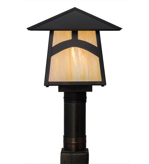 Meyda Tiffany Lighting 45234 Stillwater One Light Post Mount Outdoor Bronze / Dark