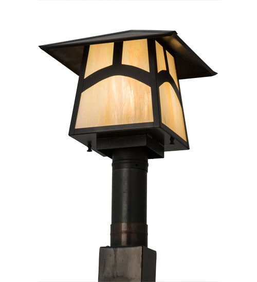 Meyda Tiffany Lighting 45234 Stillwater One Light Post Mount Outdoor Bronze / Dark