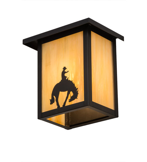 Meyda Tiffany Lighting 27965 Hyde Park One Light Wall Sconce Outdoor Bronze / Dark