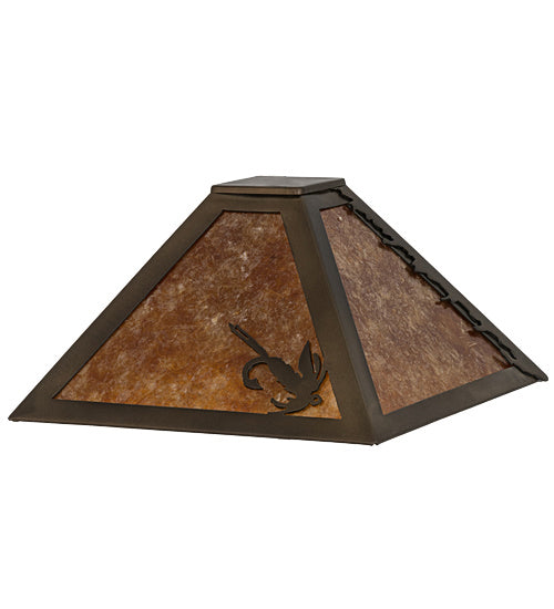 Meyda Tiffany Lighting 28222 Fly Fishing Shade Lamp Shade Copper/Antique/Verde