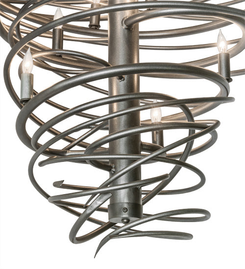 Meyda Tiffany Cyclone 172410 Chandelier Light - Pewter