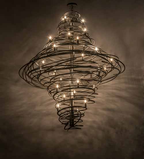 Meyda Tiffany Cyclone 172410 Chandelier Light - Pewter