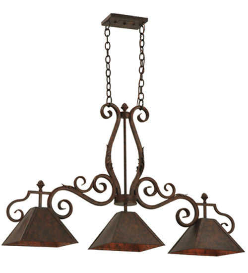 2nd Avenue Pedra 871165.48.3LT Pendant Light - Antique Rust