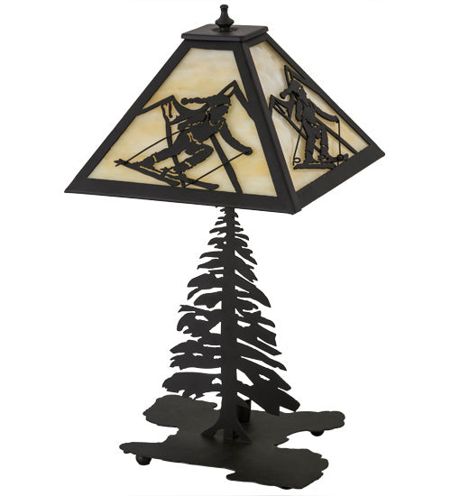 Meyda Tiffany Lighting 181467 Alpine Two Light Table Lamp Lamp Bronze / Dark