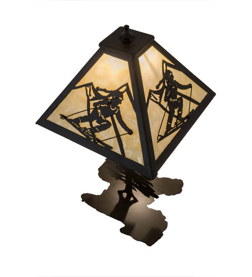 Meyda Tiffany Lighting 181467 Alpine Two Light Table Lamp Lamp Bronze / Dark