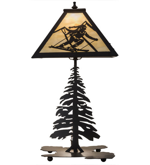 Meyda Tiffany Lighting 181467 Alpine Two Light Table Lamp Lamp Bronze / Dark