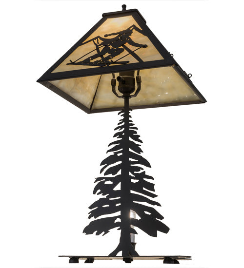 Meyda Tiffany Lighting 181467 Alpine Two Light Table Lamp Lamp Bronze / Dark