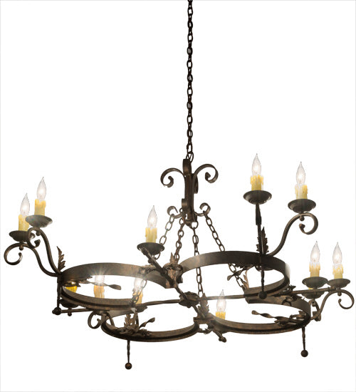 Meyda Tiffany Andorra 183798 Chandelier Light - Transparent Copper