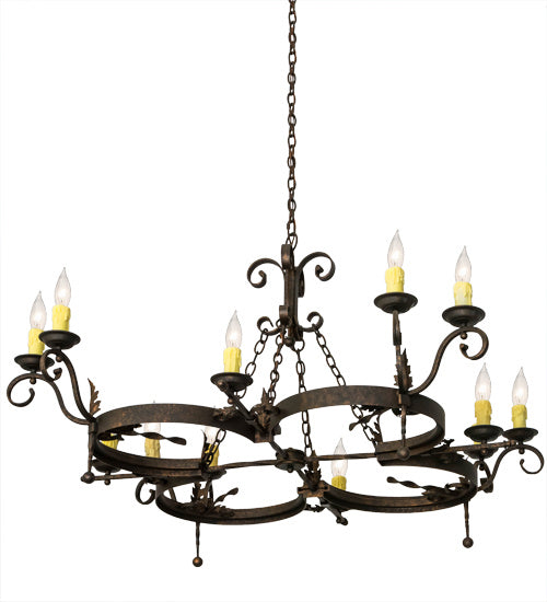 Meyda Tiffany Andorra 183798 Chandelier Light - Transparent Copper