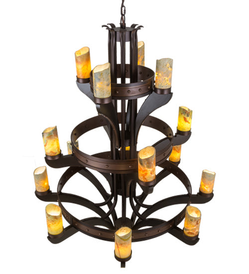 Meyda Tiffany Castilla 183607 Chandelier Light - Mahogany Bronze