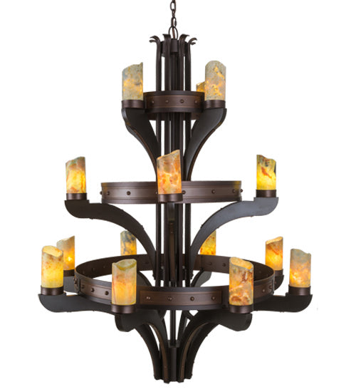 Meyda Tiffany Castilla 183607 Chandelier Light - Mahogany Bronze