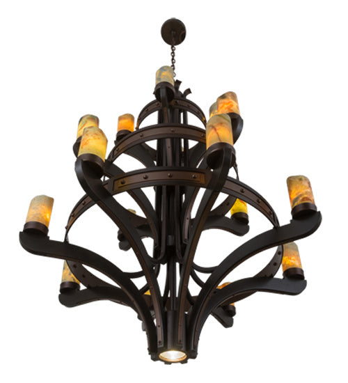 Meyda Tiffany Castilla 183607 Chandelier Light - Mahogany Bronze