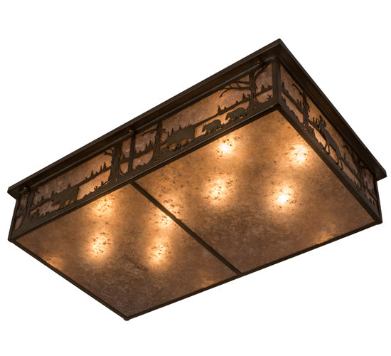 Meyda Tiffany Bears And Moose At Lake 184447 Ceiling Light - Antique Copper