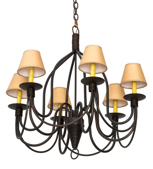 Meyda Tiffany Bell 185646 Chandelier Light - Cimmaron Bronze