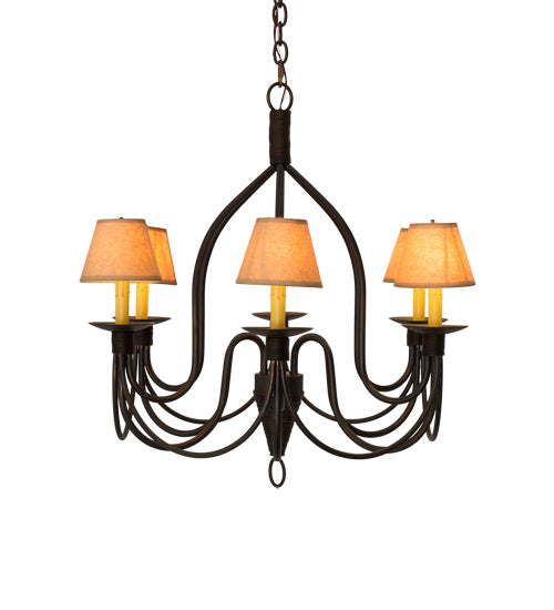 Meyda Tiffany Bell 185646 Chandelier Light - Cimmaron Bronze