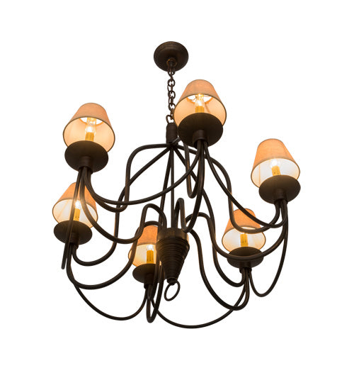 Meyda Tiffany Bell 185646 Chandelier Light - Cimmaron Bronze