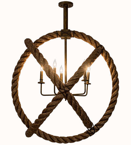 Meyda Tiffany Cilindro 186114 Pendant Light - Antique Brass