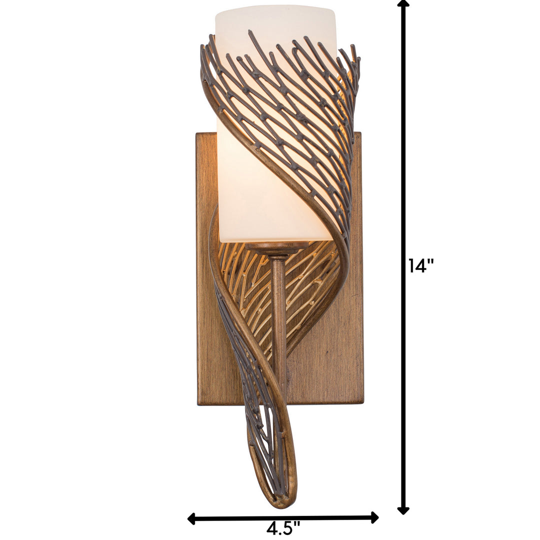 Varaluz Flow 240K01RHO Wall Sconce Light - Hammered Ore