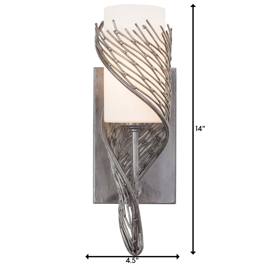 Varaluz Flow 240K01RSL Wall Sconce Light - Steel