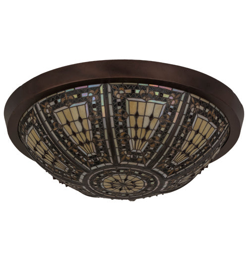 Meyda Tiffany Fleur-De-Lis 181416 Ceiling Light - Mahogany Bronze
