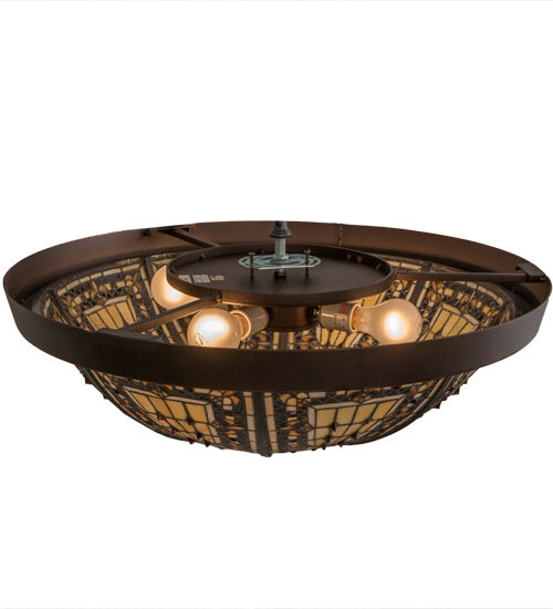 Meyda Tiffany Fleur-De-Lis 181416 Ceiling Light - Mahogany Bronze