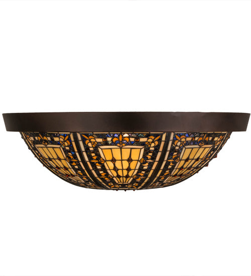 Meyda Tiffany Fleur-De-Lis 181416 Ceiling Light - Mahogany Bronze