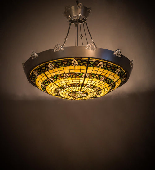 Meyda Tiffany Shell And Ribbon 183016 Pendant Light - Nickel