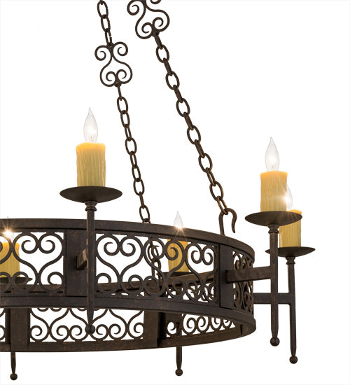 Meyda Tiffany Toscano 190078 Chandelier Light - Rust