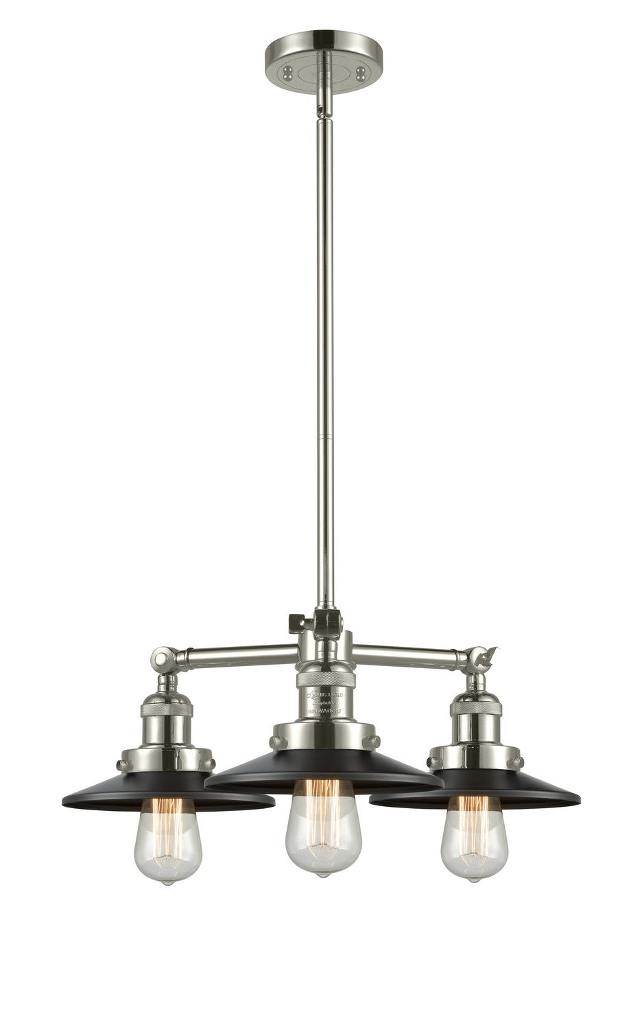 Innovations Franklin Restoration 207-PN-M5 Chandelier Light - Polished Nickel