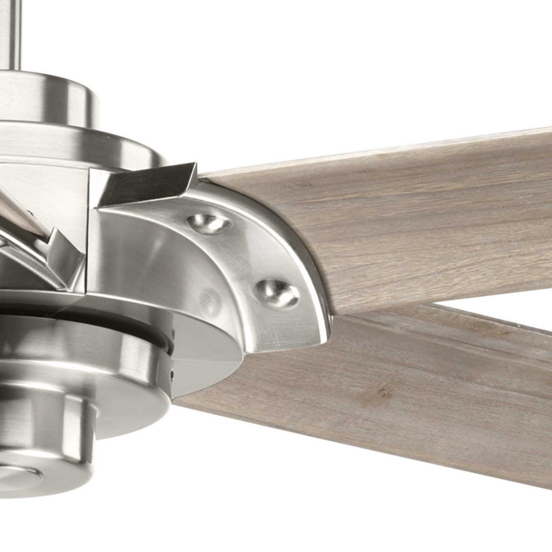 Progress Ellwood P2546-09 Ceiling Fan - Brushed Nickel, Driftwood/