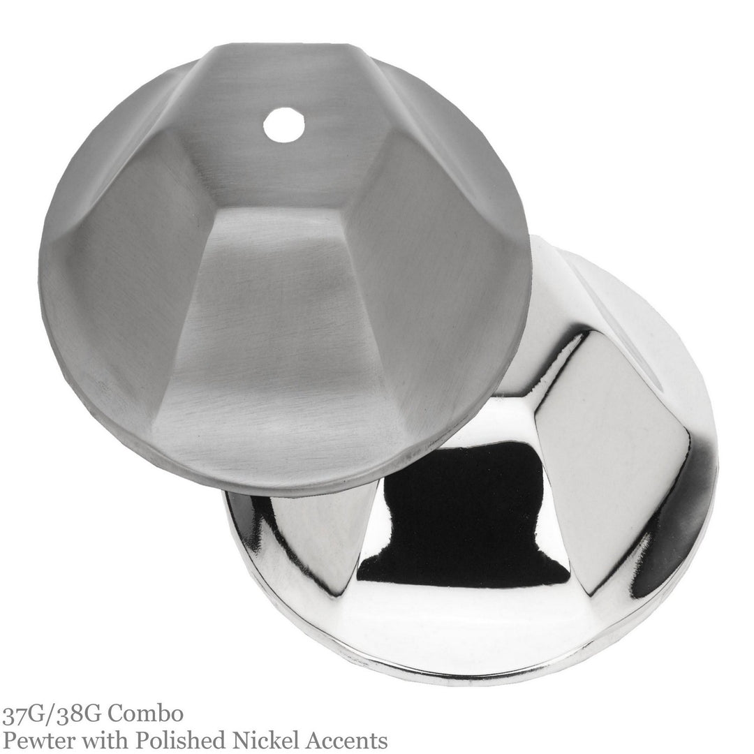 American Brass & Crystal Magro CH3501-37G-38G-ST Pendant Light - Pewter with Polished Nickel
