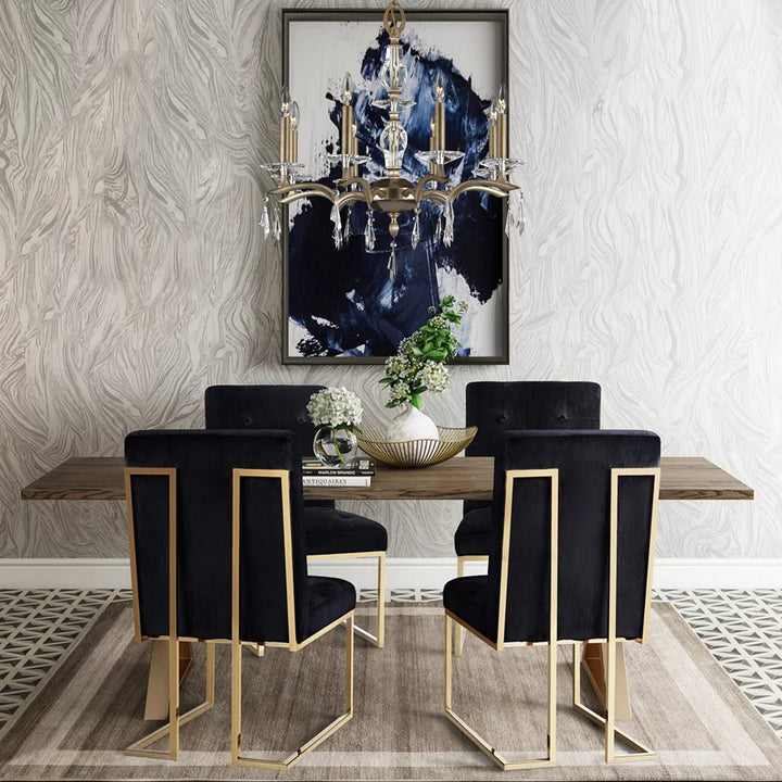 American Brass & Crystal Kaya CH5504-G-36G-ST Chandelier Light - Old Brass