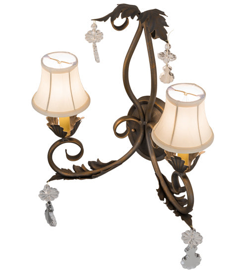 Meyda Tiffany Felicia 120759 Wall Light - French Bronzed,Crystal