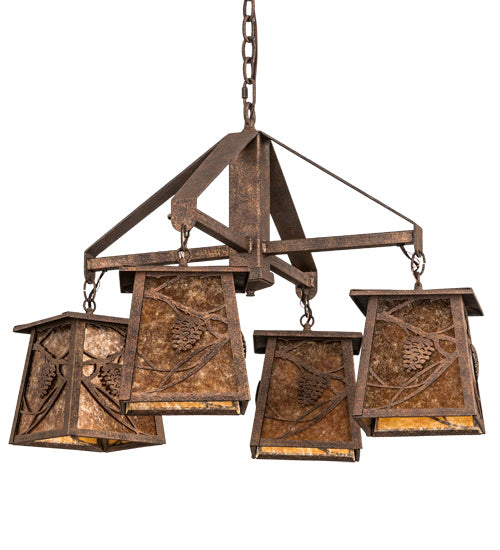 Meyda Tiffany Whispering Pines 192455 Chandelier Light - Rust