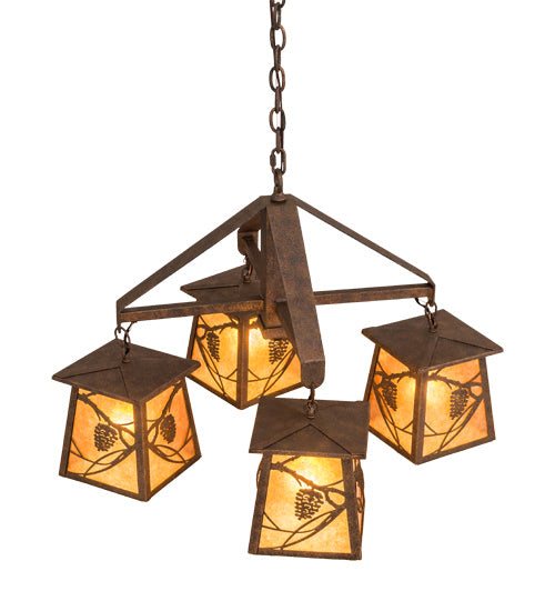 Meyda Tiffany Whispering Pines 192455 Chandelier Light - Rust