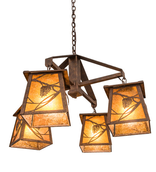 Meyda Tiffany Whispering Pines 192455 Chandelier Light - Rust