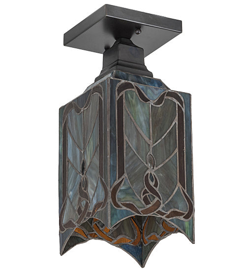 Meyda Tiffany Cottage Mission 192693 Ceiling Light - Craftsman Brown