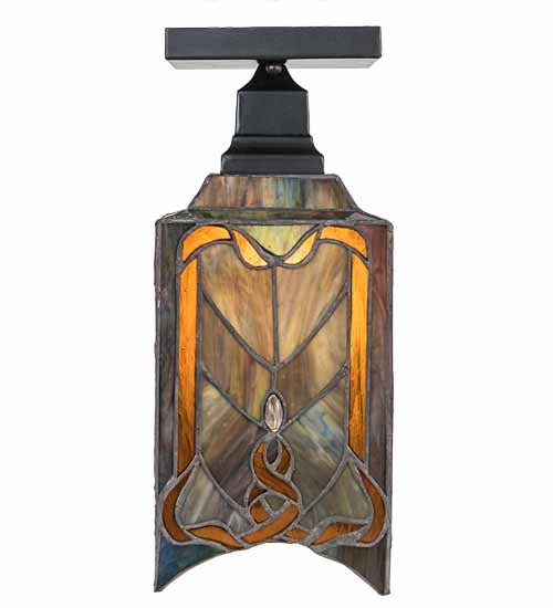 Meyda Tiffany Cottage Mission 192693 Ceiling Light - Craftsman Brown